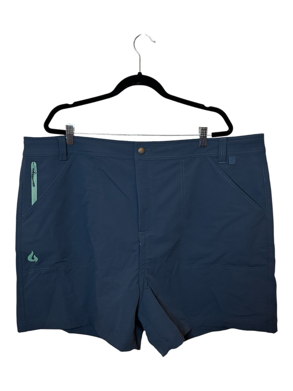 Gnara Go There Shorts Womens Size 22 Navy Blue Cargo Hiking Utility Zip Pocket